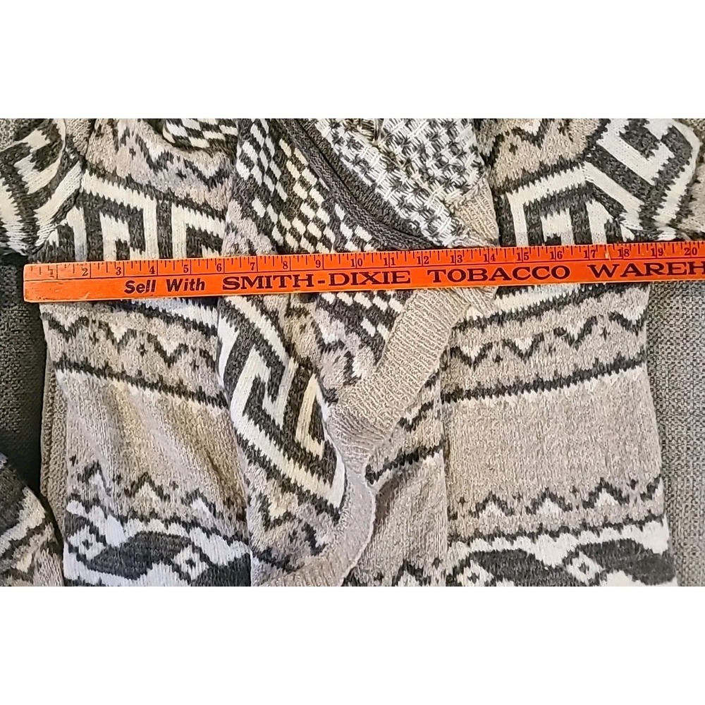 Vtg Abercrombie Fitch Artsy Tribal Knit Open Cardigan Jacket XS/S Boho Lagenlook - Picture 4 of 16